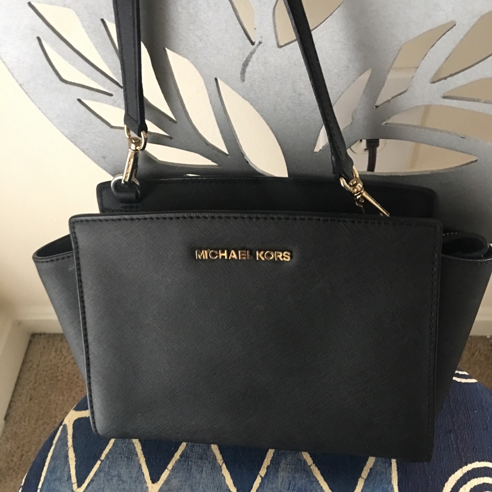 Selma Saffiano leather mini- crossbody bag